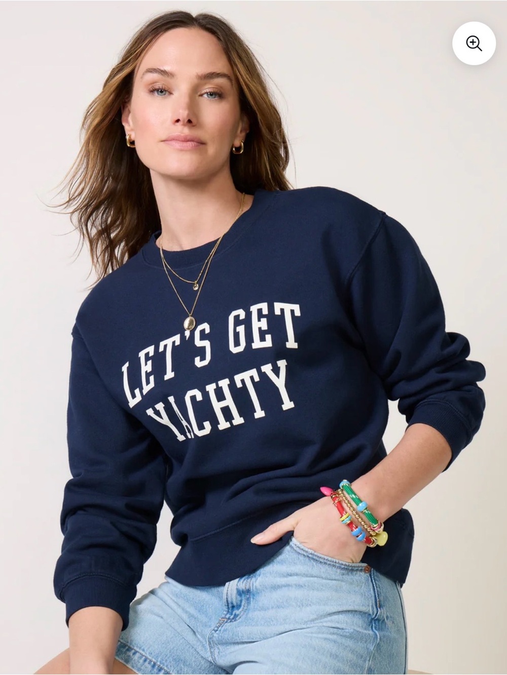 NWT! Z Supply Navy 'Let's Get Yachty' Graphic Crewneck Sweatshirt